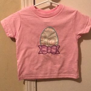 Toddler girls pink short sleeve shirt